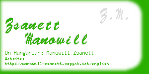 zsanett manowill business card